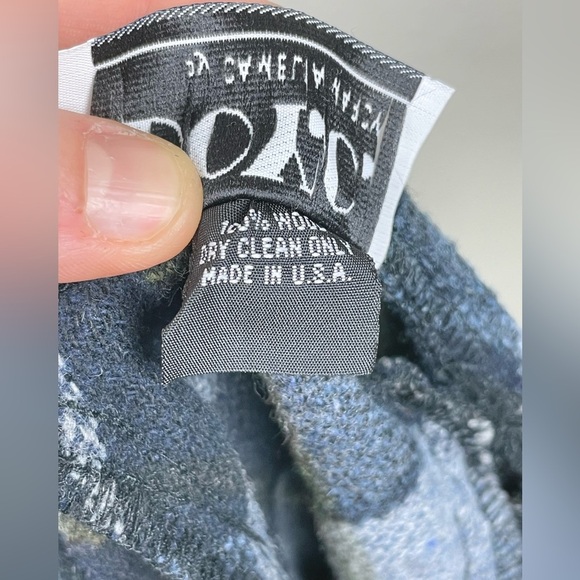 VTG Women's 100% Wool Tulip Hem Plaid Midi Skirt Blue Green Doy.C. By Camellia M - Picture 16 of 16